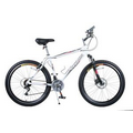 White Knight 21 Speed Mountain Bike w/Shimano Components/Zoom Suspension Fork/Disc Brake